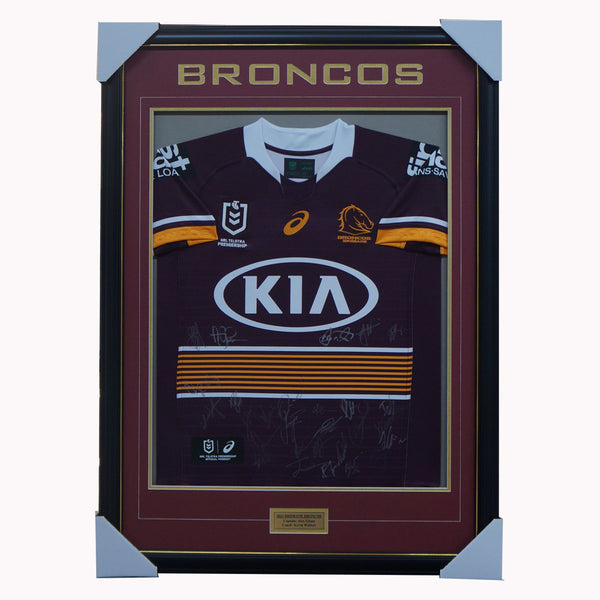 Brisbane Broncos Premierships Tribute Print Framed – exclusivesignings