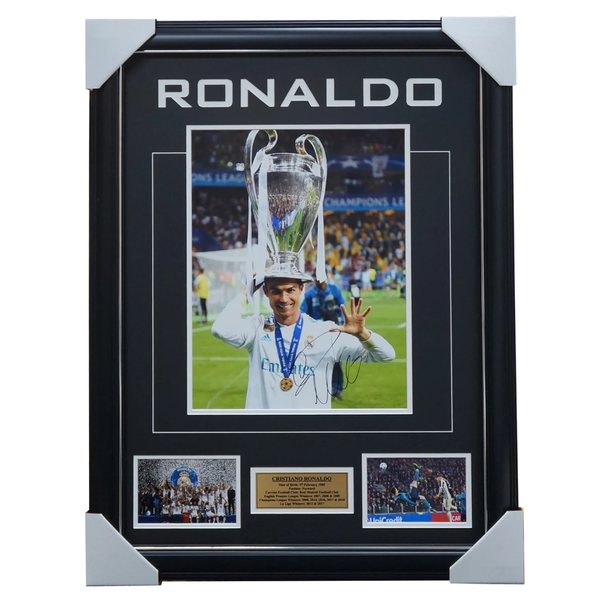 Cristiano Ronaldo Signed 2018 Real Madrid Fc Jersey Framed UEFA Champi – HT  Framing & Memorabilia