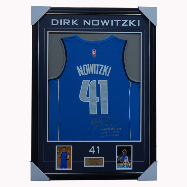 Dirk Nowitzki Signed Framed 11x14 Dallas Mavericks Photo BAS – Super Sports  Center