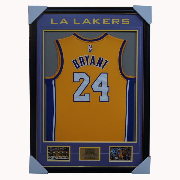 Kobe Bryant UNSIGNED LED Framed Jersey Los Angeles Lakers