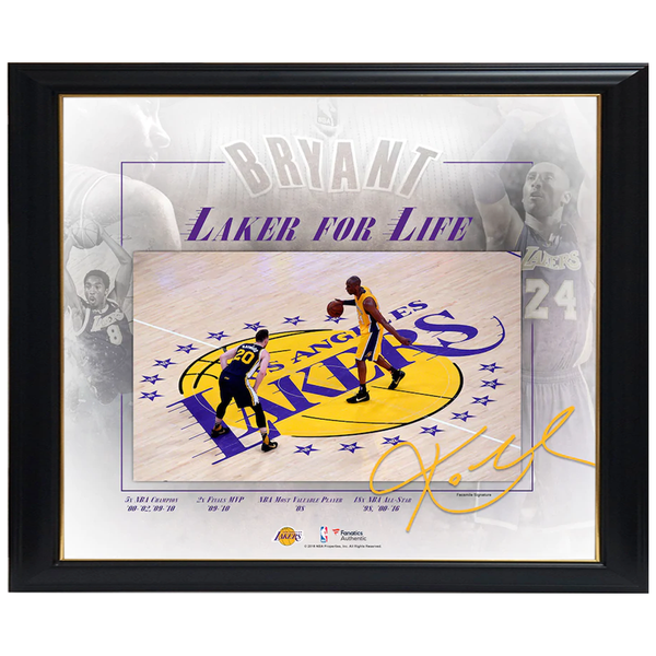 Kobe Bryant Los Angeles Lakers Final Game Collage Facsimile Signed Off ...