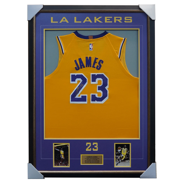 Lebron james 2024 signed lakers jersey