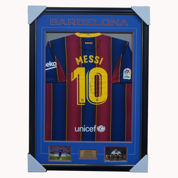 Soccer – Lionel Messi Signed & Framed FC Barcelona Jersey, Taylormade  Memorabilia