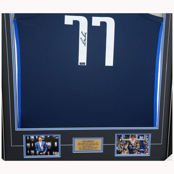 Luka Doncic Dallas Mavericks Signed Autographed Navy Blue Custom #77 Jersey  PAAS COA at 's Sports Collectibles Store