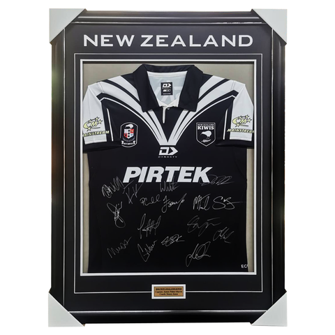 2024 New Zealand Kiwis Signed Team Jersey Framed - 7032