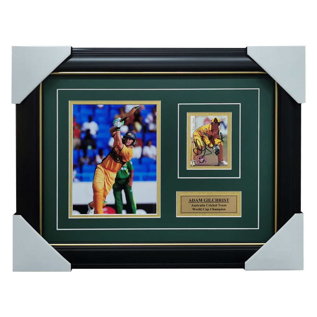 Adam Gilchrist Signed Australia Cricket Collage Framed - 7037