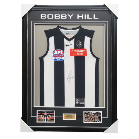 Bobby Hill Collingwood 2023 Premiers Signed Official Jumper Framed - 6083