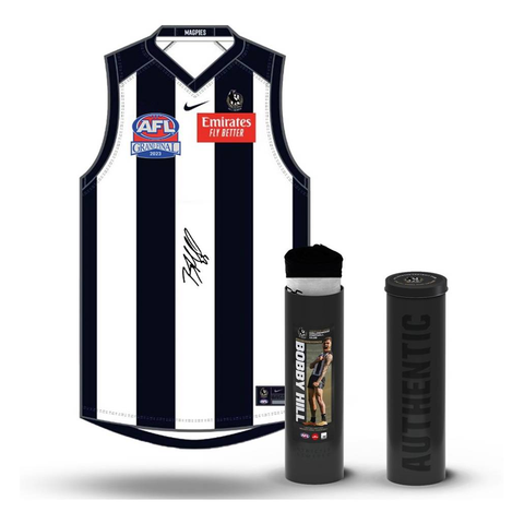 Bobby Hill Signed Collingwood Official AFL Nike Guernsey Framed  - 5924