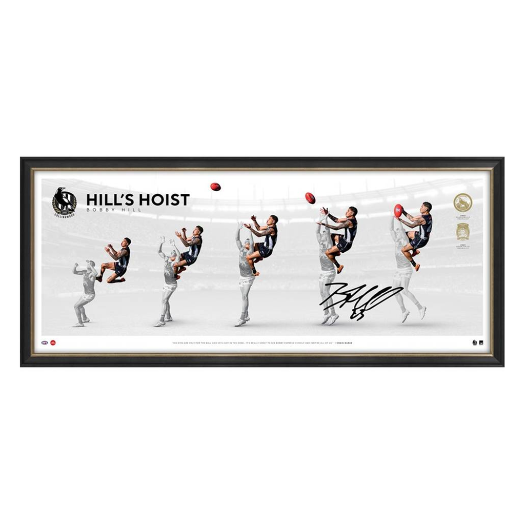 Bobby Hill Signed Collingwood Official AFL Time Lapse Framed - 5926