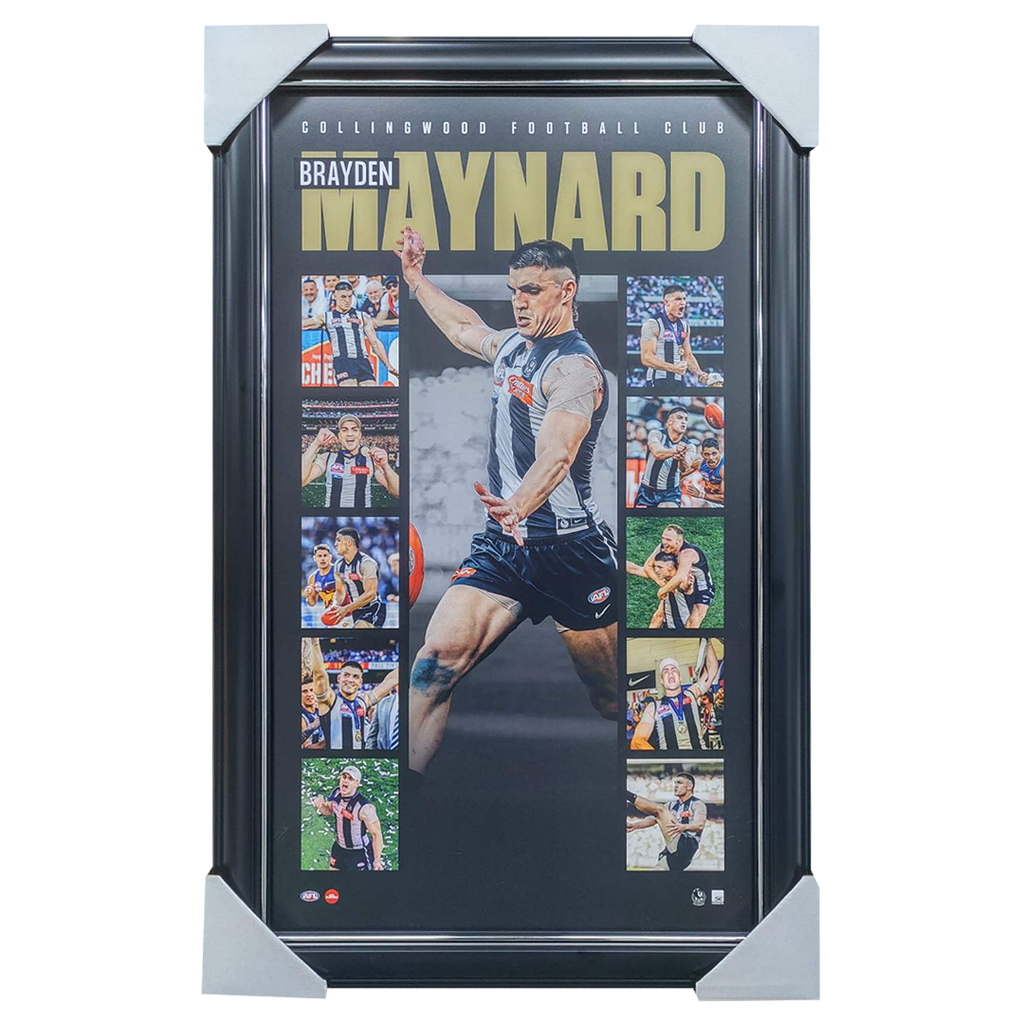 Brayden Maynard Collingwood 2023 AFL Premiers Montage Framed - 5931