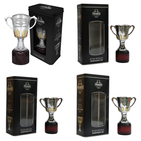 Brisbane Lions Package 2024, 2003, 2002 & 2001 Official AFL Replica Premiership Cup - 6030