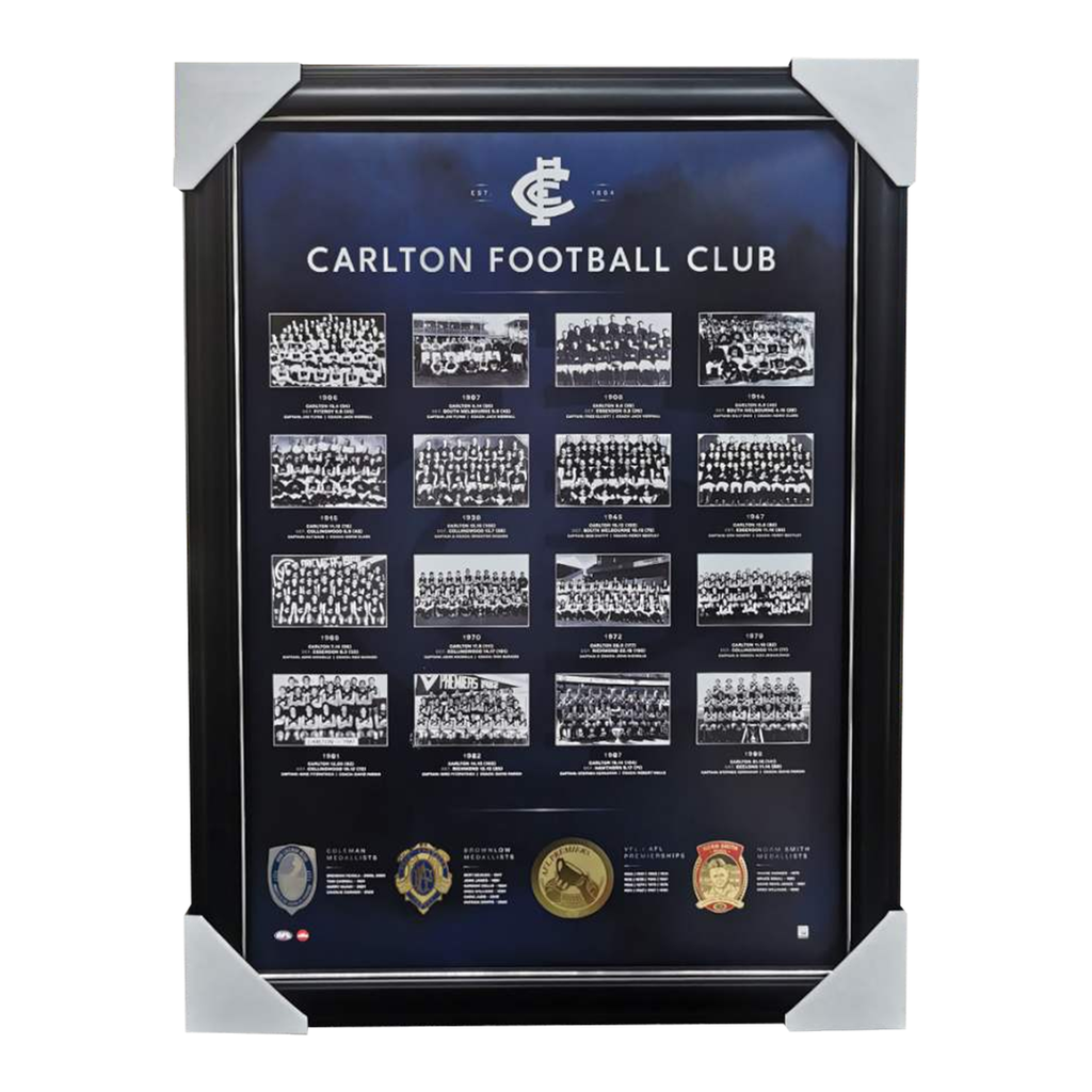 Carlton Historical Series Premiership AFL Licensed Print Framed - 6089