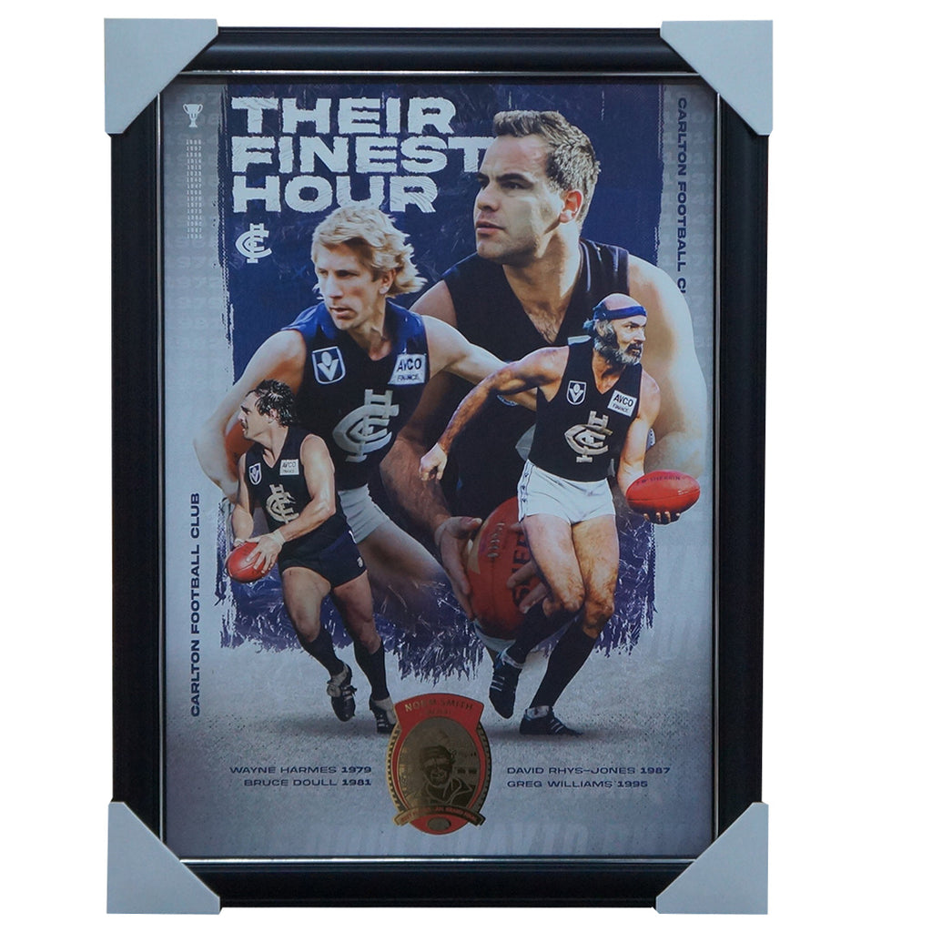 Carlton Their Highest Honors Norm Smith Official AFL Print Framed - 5991