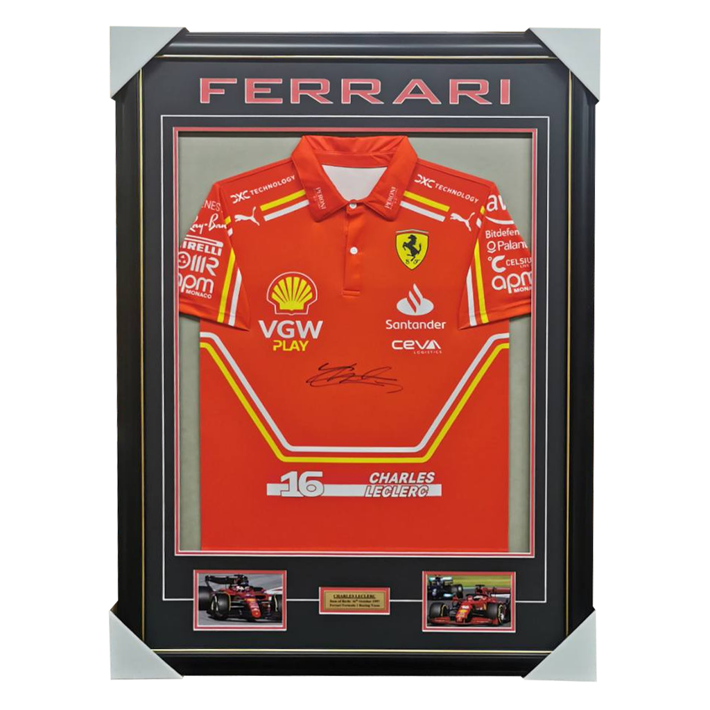 Charles Leclerc Ferrari Signed Jersey Framed - 6071