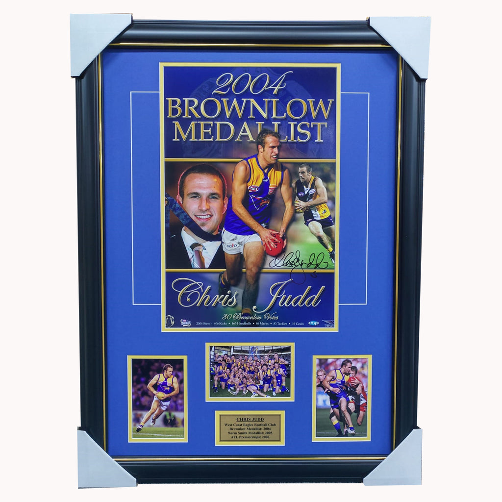 Chris Judd West Coast Eagles Photo Collage Framed AFL Premiers Brownlow - 7109