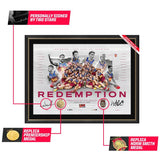 Brisbane Lions 2024 Signed Premiers Official AFL Dual Signed Lachie Neale & Will Ashcroft Lithograph Framed - 6025