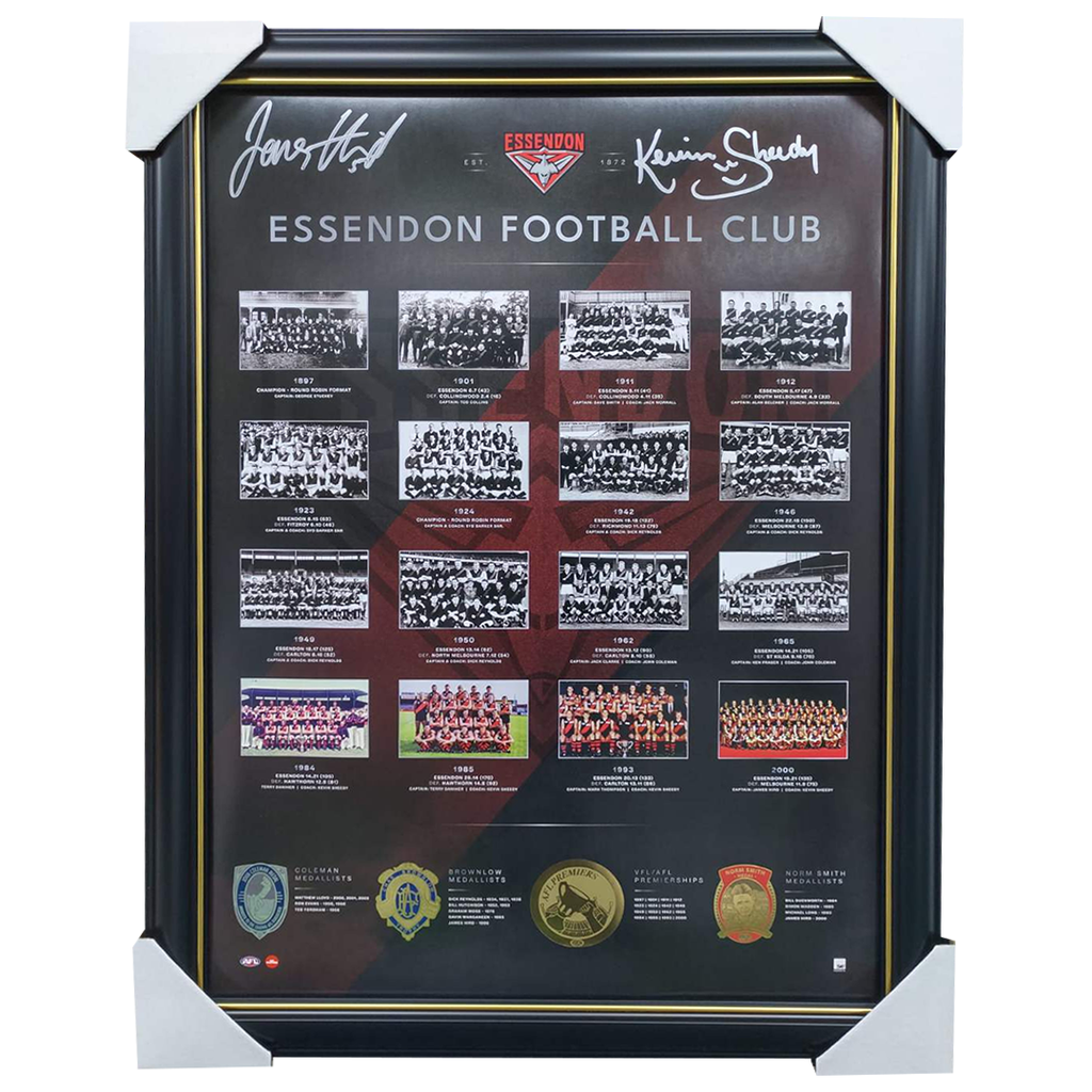 Essendon Football Club Historical Series AFL Print Signed Hird & Sheedy - 5933