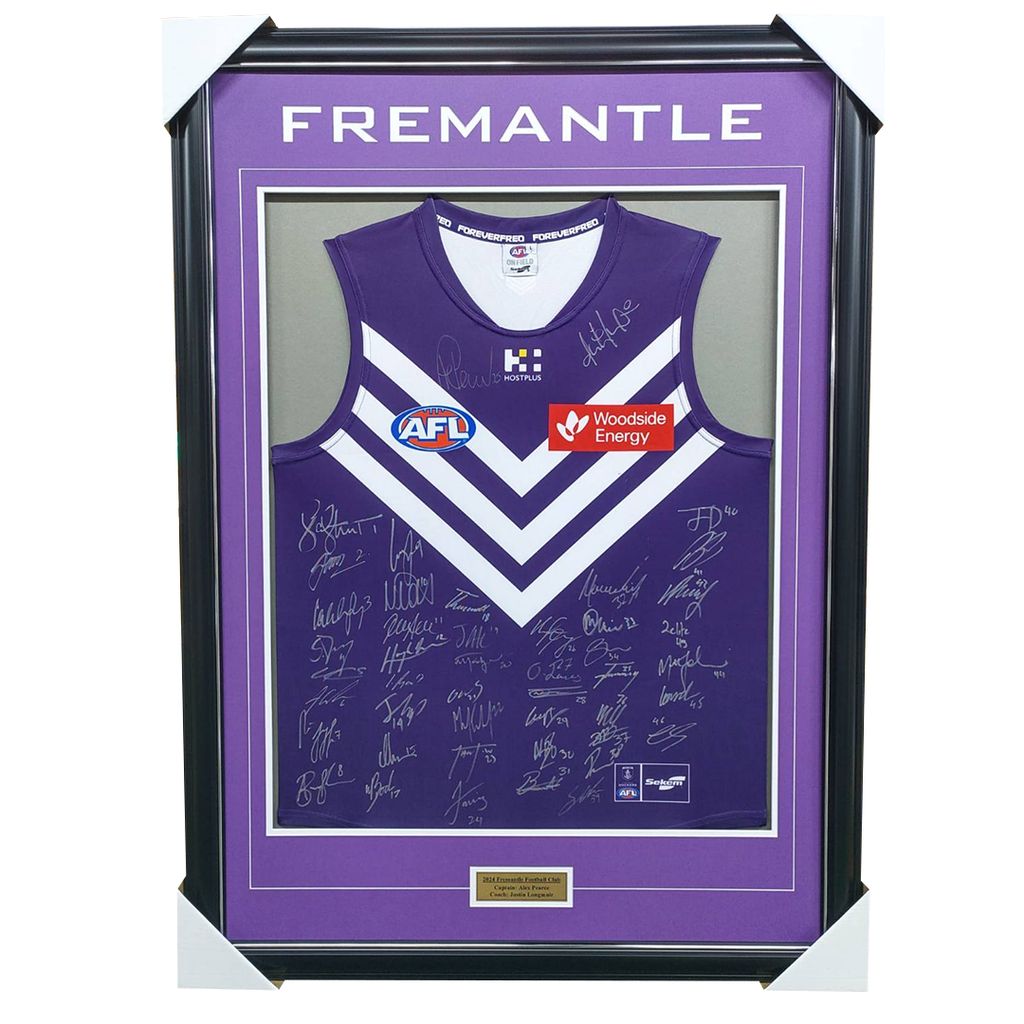 Fremantle Dockers Football Club 2025 AFL Official Team Signed Guernsey - 7020