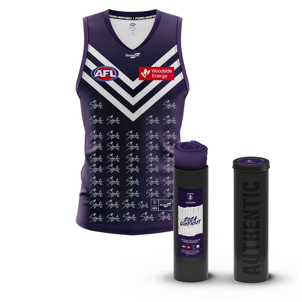 Fremantle Dockers Football Club 2024 AFL Official Team Signed Guernsey - 5823