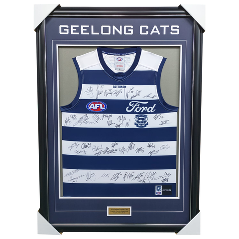 Geelong Cats Football Club 2025 AFL Official Team Signed Guernsey - 7015