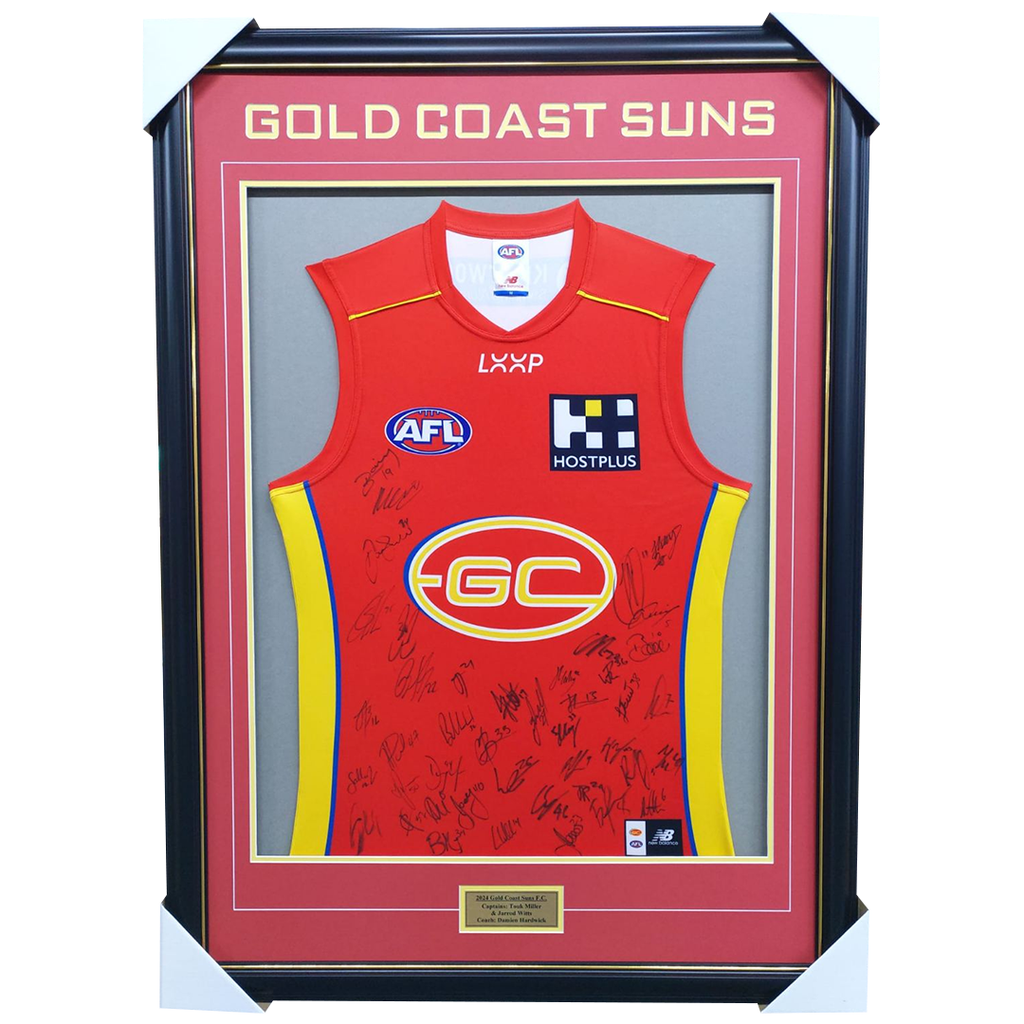 Gold Coast Suns Football Club 2025 AFL Official Team Signed Guernsey - 7022