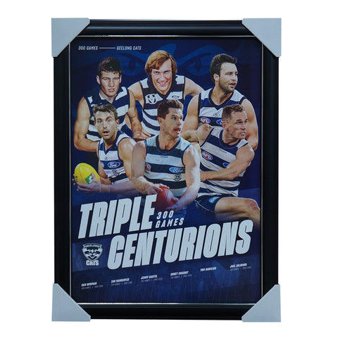 Geelong 300 Game Official AFL Print Framed - 5993