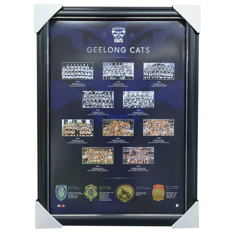 Geelong Cats Official AFL Historical Series Print Framed 2022 AFL Premiers - 5934