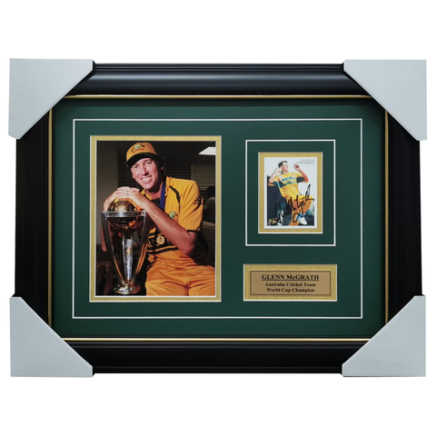 Glenn McGrath Signed Australia Cricket Collage Framed - 7038