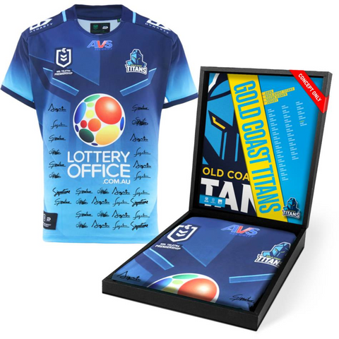 Gold Coast Titans Football Club 2025 NRL Official Team Signed Guernsey - 7090