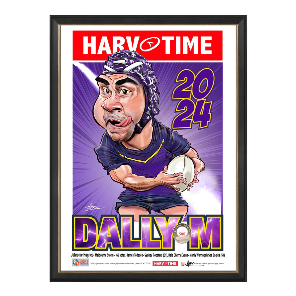 Jahrome Hughes 2024 Dally M Harv Time Print Framed - 6047