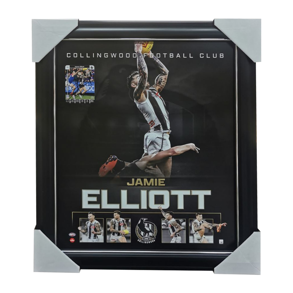 Jamie Elliott Collingwood Official AFL Sportsprint Framed + Signed Card - 7097