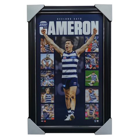 Jeremy Cameron Geelong Official AFL Player Montage Framed - 7002