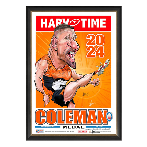 Jesse Hogan, 2024 Coleman Medallist, Harv Time Print Framed - 6091