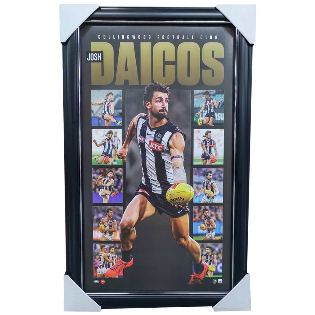 Josh Daicos Collingwood Official AFL Montage Print Framed - 5936