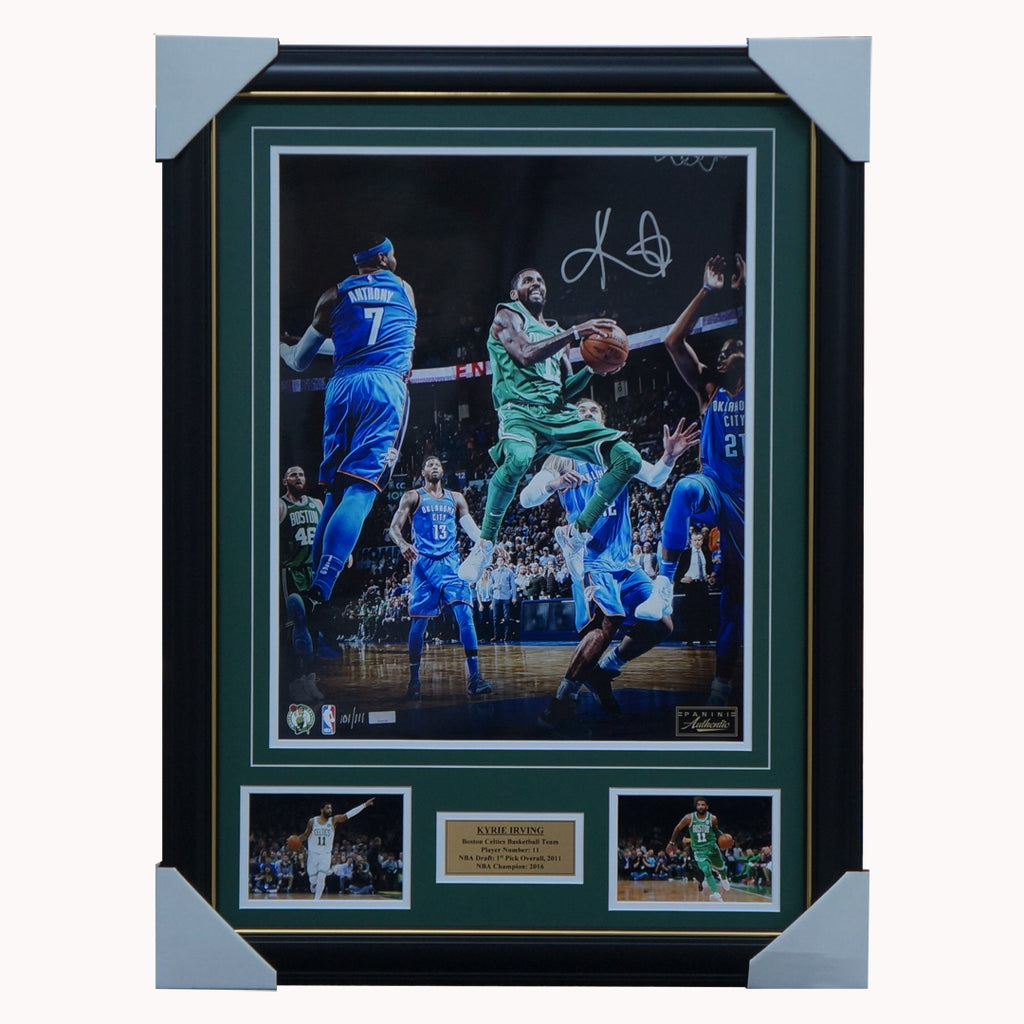 Kyrie Irving Signed Boston Celtics NBA Collage Framed L/E Panini Authenticated - 6037