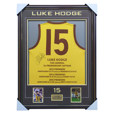 Luke Hodge Hawhorn Career Signed Jumper Framed With Photos - 5969