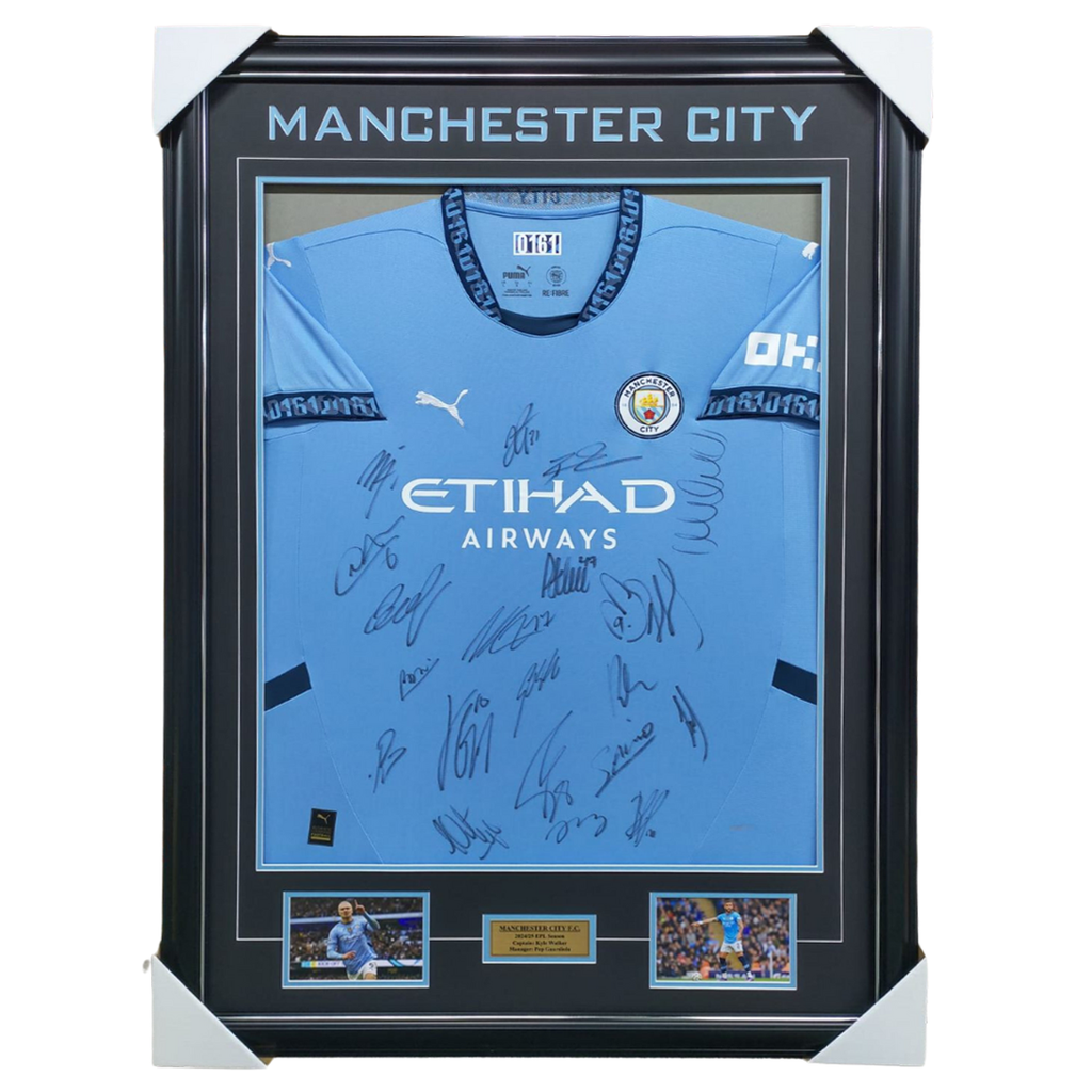 Manchester City Signed 2024/25 Team Signed Jersey Framed - 6054