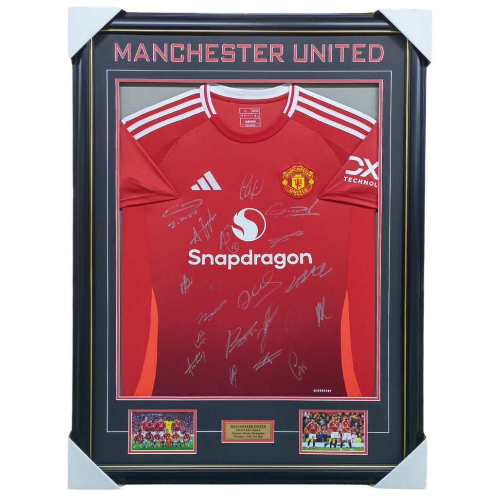 Manchester United Signed 2024/25 Team Signed Jersey Framed - 6053