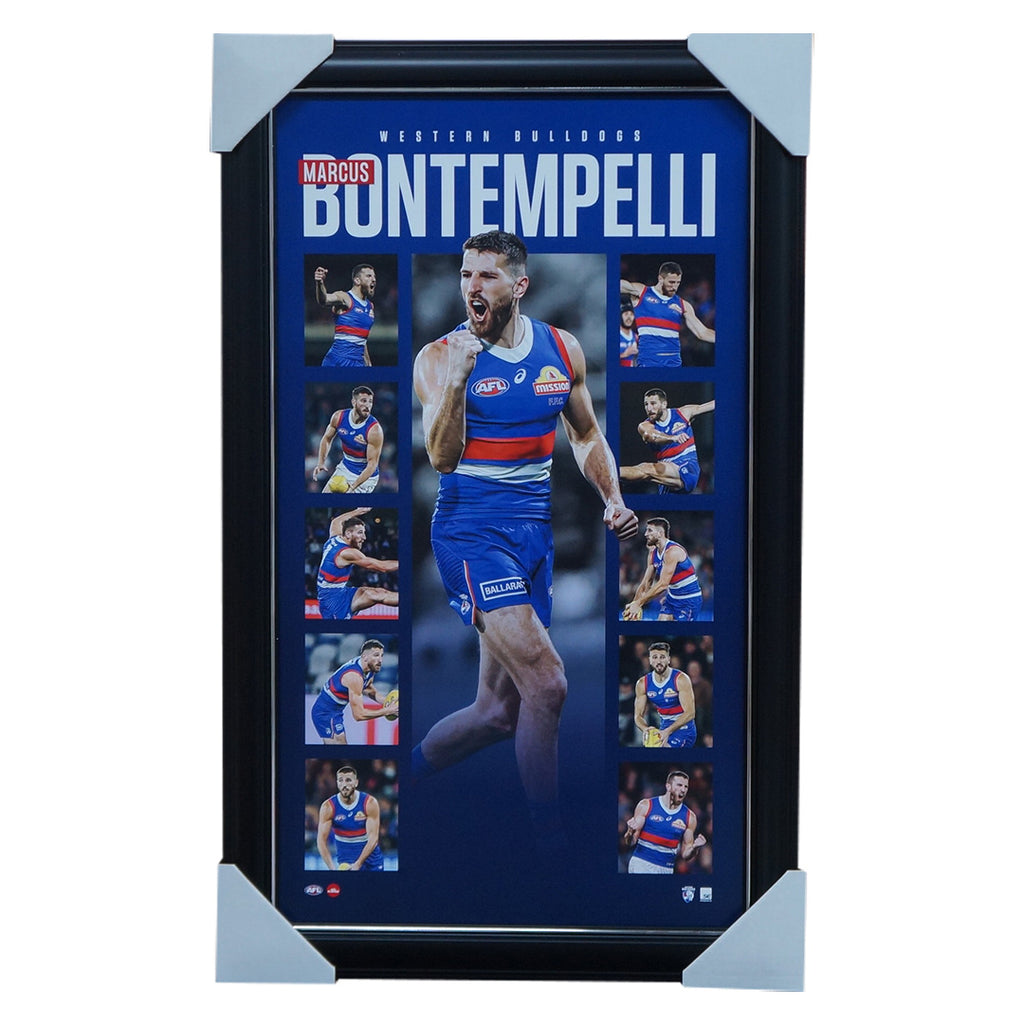 Marcus Bontempelli Western Bulldogs Official AFL Player Montage Framed - 5996