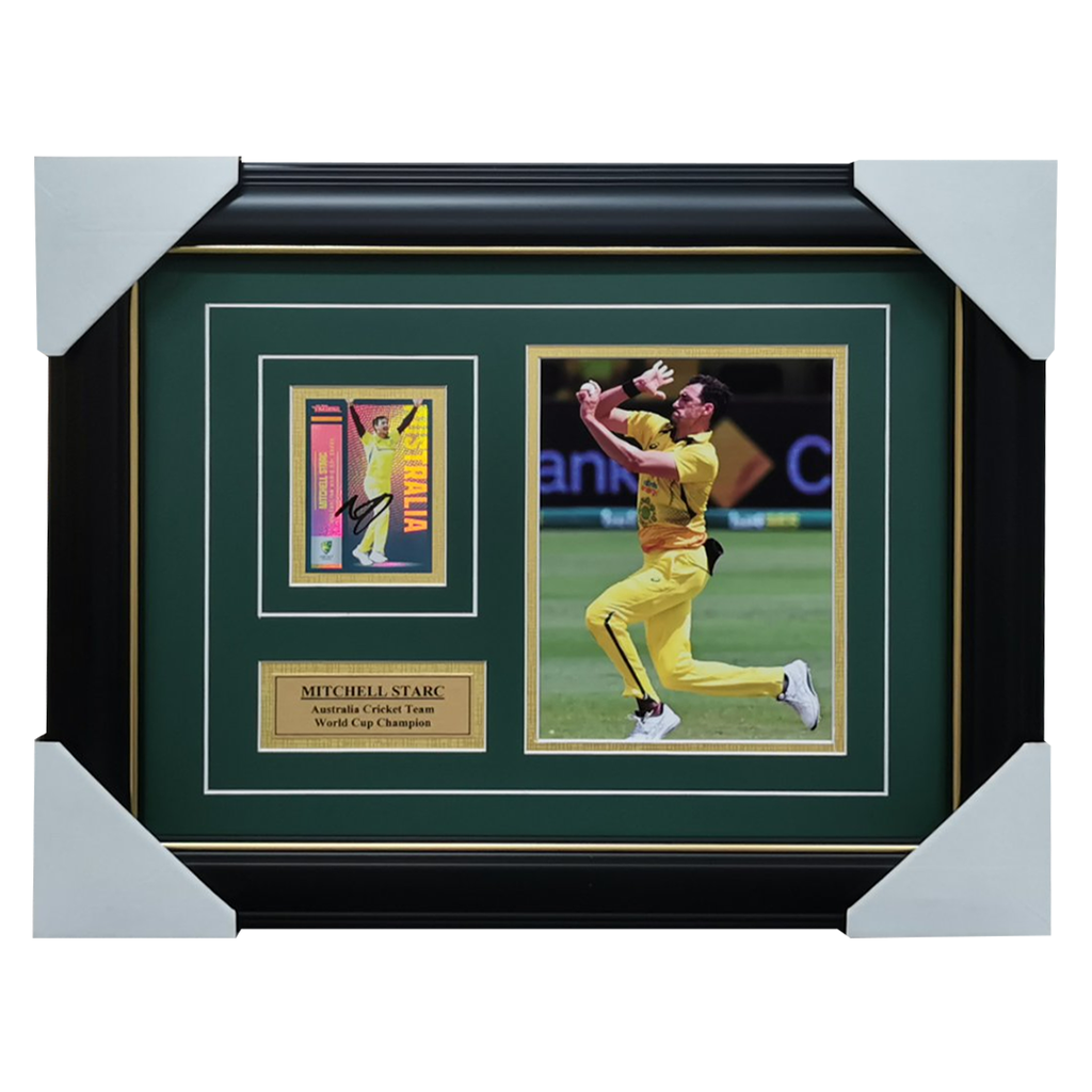 Mitchell Starc Signed Australia Cricket Collage Framed - 7039