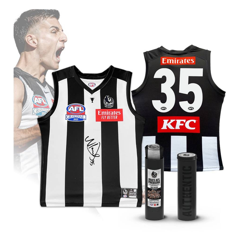 Nick Daicos Signed Collingwood Official AFL Signature Series Guernsey - 5923