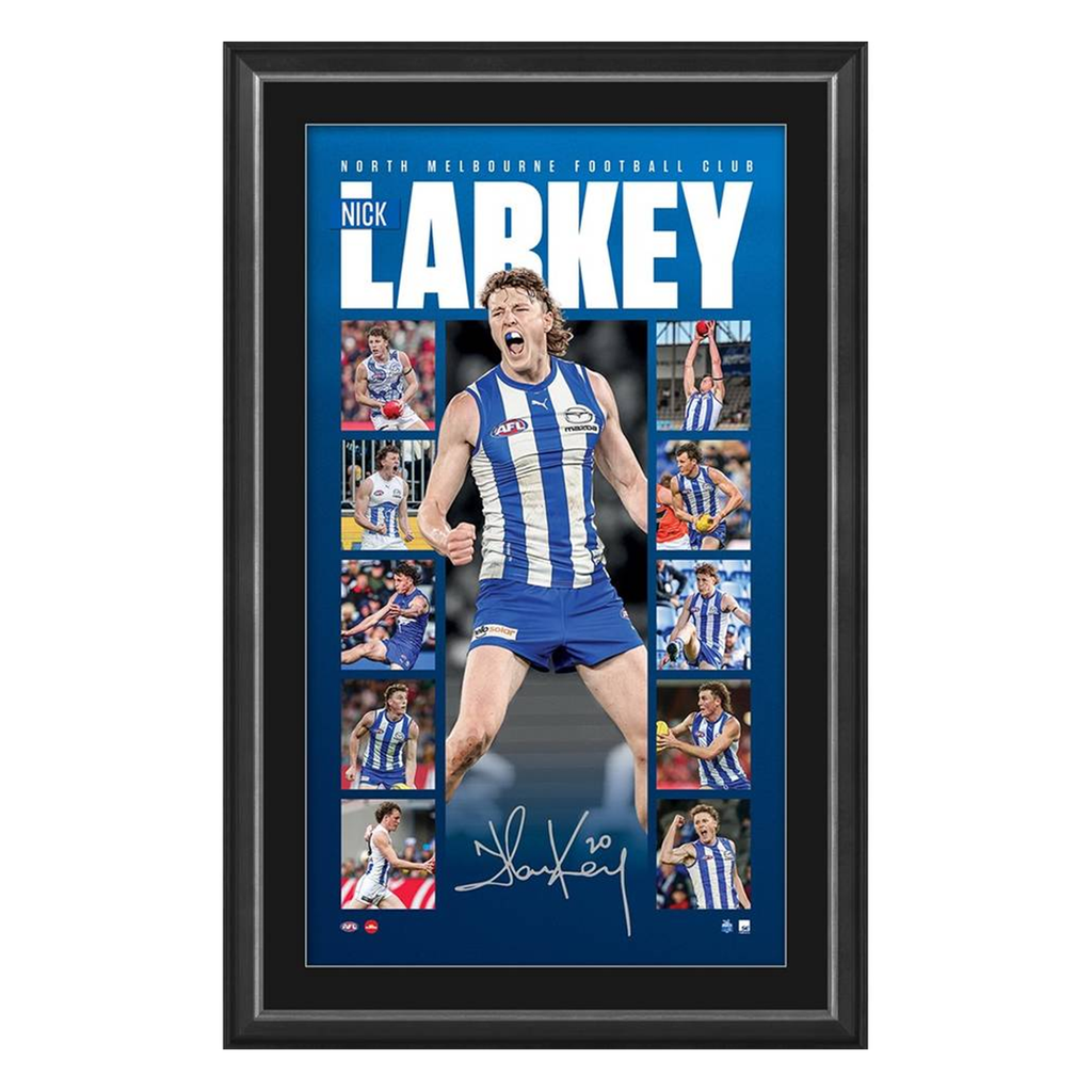 Nick Larkey Signed North Melbourne Official AFL Vertiramic Framed - 5912