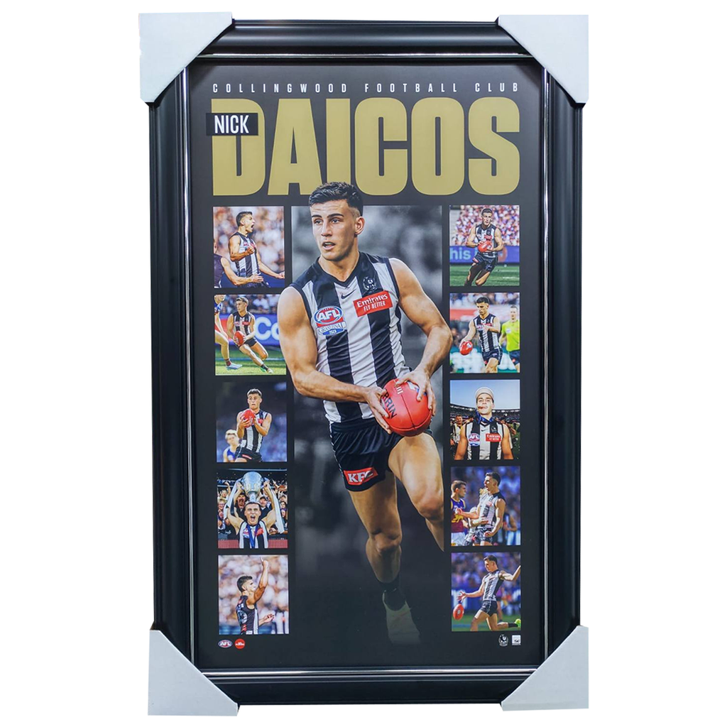 Nick Daicos Collingwood 2023 AFL Premiers Official Montage Framed - 5937