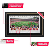 Brisbane Lions 2024 Premiers Official AFL Panoramic Signed Lachie Neale Print Framed - 6026