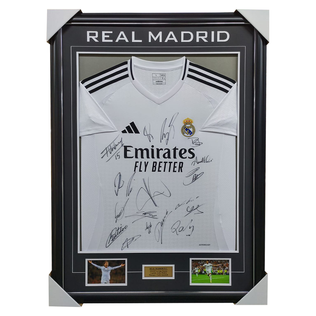 Real Madrid 2024/25 Team Signed Jersey Framed - 6055