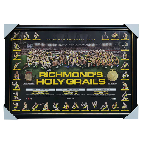 Richmond 2020 AFL Premiers Holy Grail Deluxe Lithograph Framed - 7035