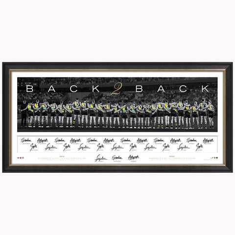 Richmond Signed Back to Back 2019-2020 AFL Premiers Official Team Signed Print Framed - 7049