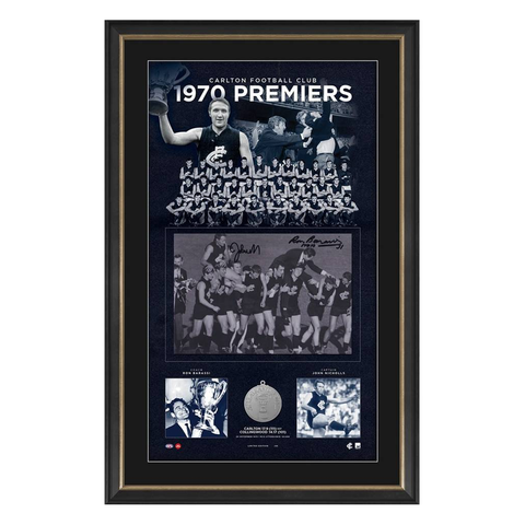 Ron Barassi And John Nicholls Dual Signed Carlton Official AFL Lithograph Framed - 5919