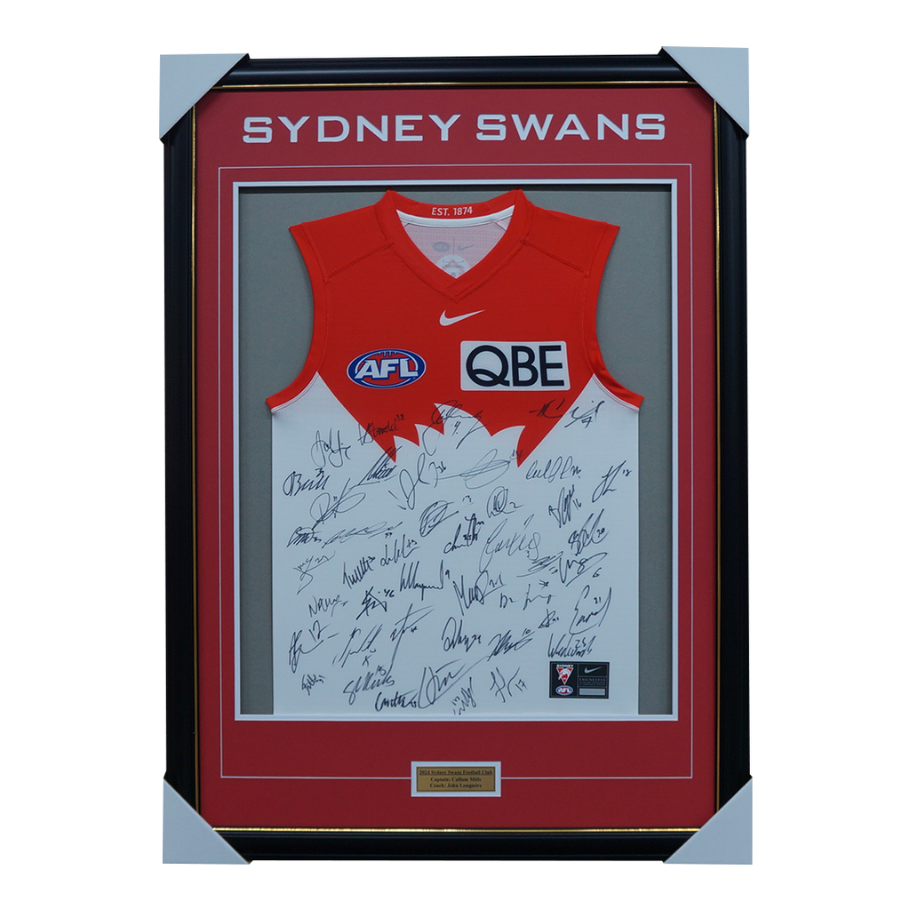 Sydney Swans Football Club 2025 AFL Official Team Signed Guernsey - 7018