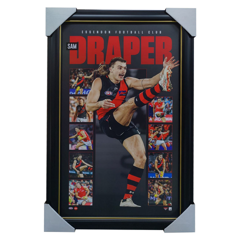 Sam Draper Essendon Official AFL Player Montage Framed - 7004